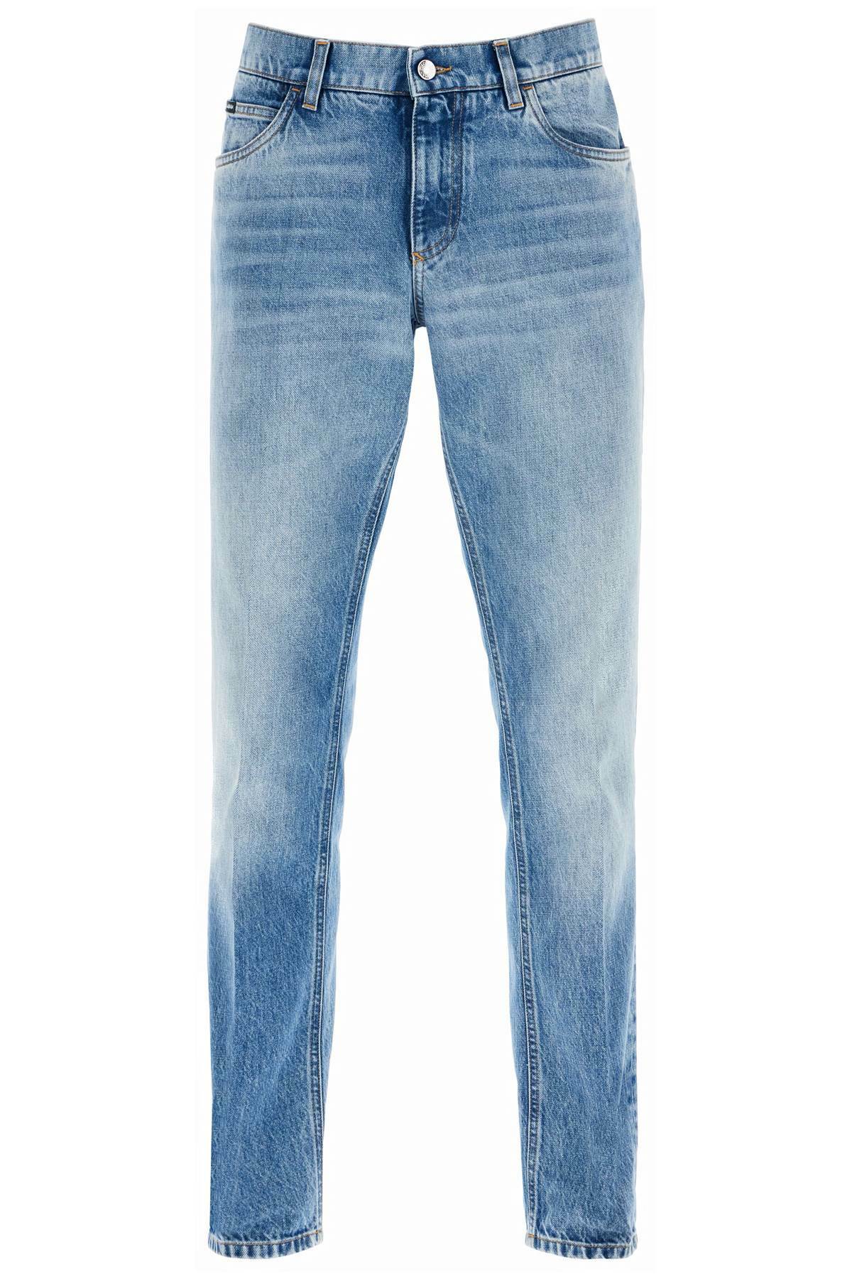 Dolce & Gabbana Blue Cotton Regular Denim Trousers Jeans