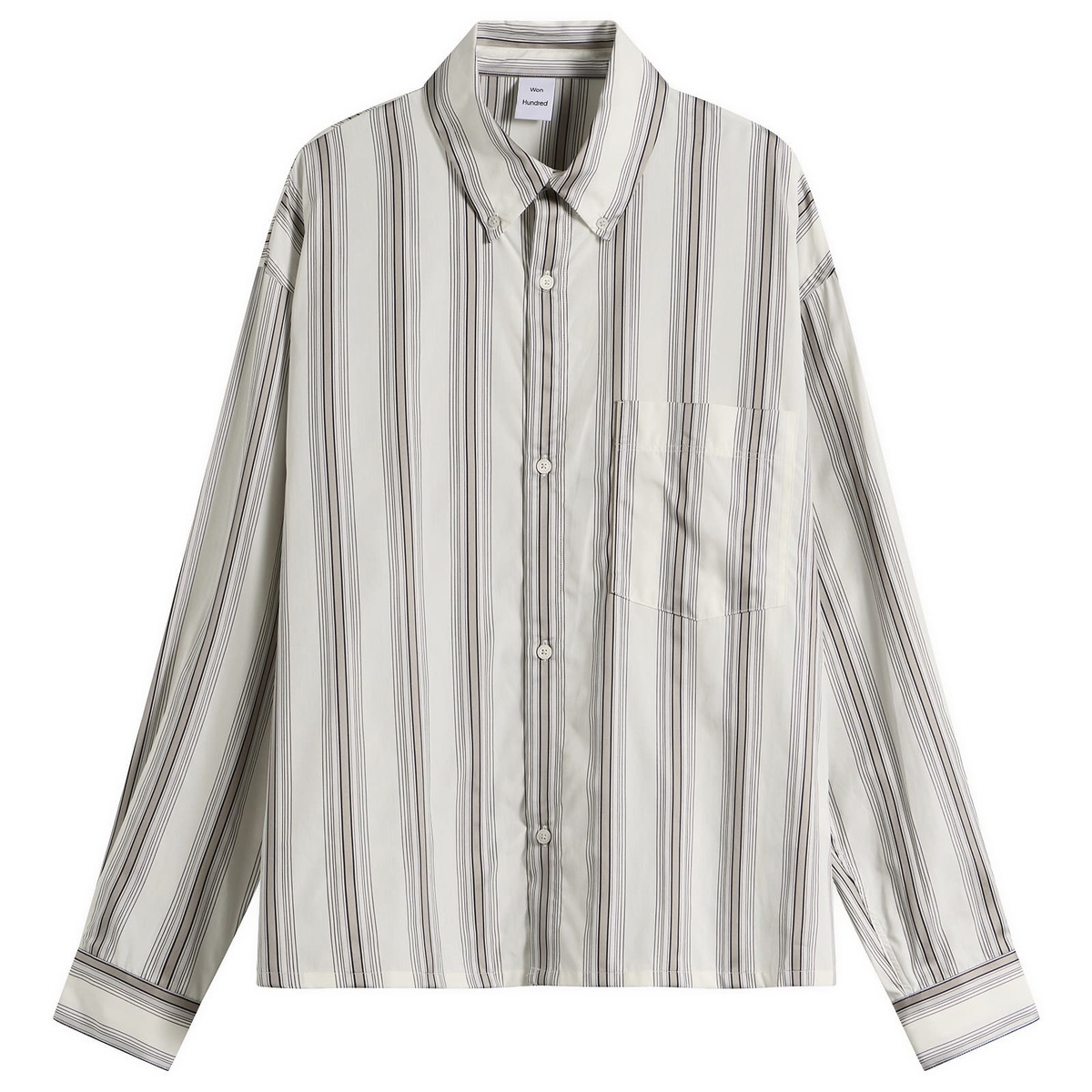 Won Hundred Men's Maza Stripe Shirt in Rock Ridge Combi