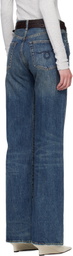 R13 Blue Flared High-Rise Jeans