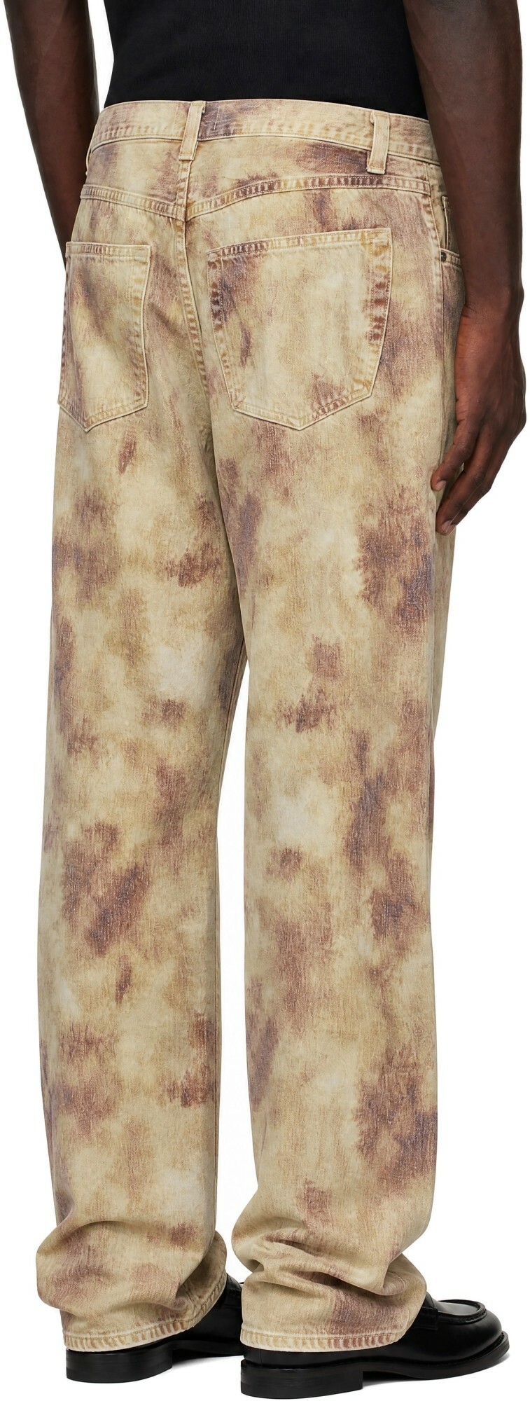 AGOLDE Beige & Red Fusion Jeans