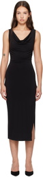 GUIZIO Black Cara Midi Dress