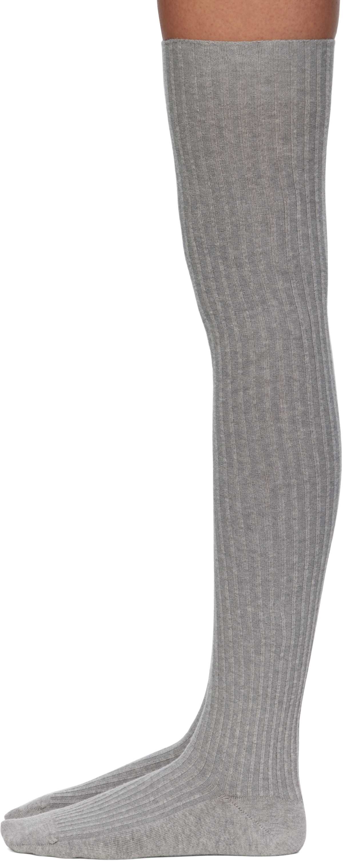 Baserange Two-Pack Black & Gray Overknee Socks