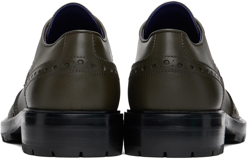 Burberry Green Perforated Brogue Derbys