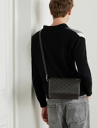 CELINE - Boston Mini Leather-Trimmed Monogrammed Coated-Canvas Messenger Bag