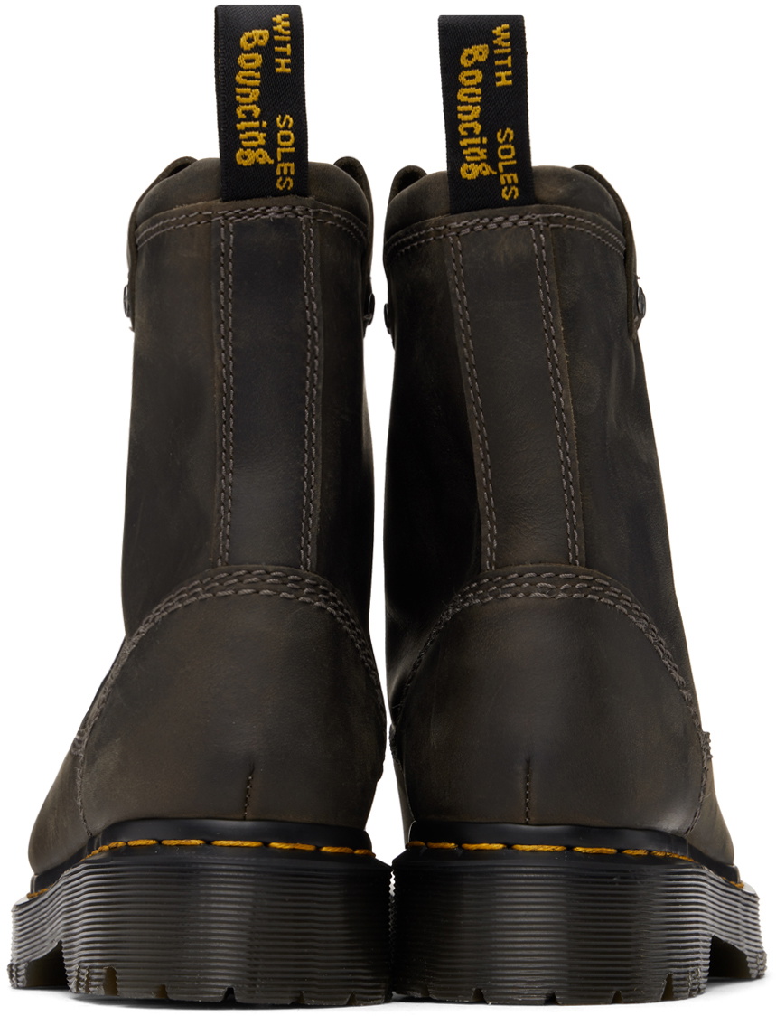 Dr. Martens Gray Anistone Lo Leather Chelsea Boots Dr. Martens