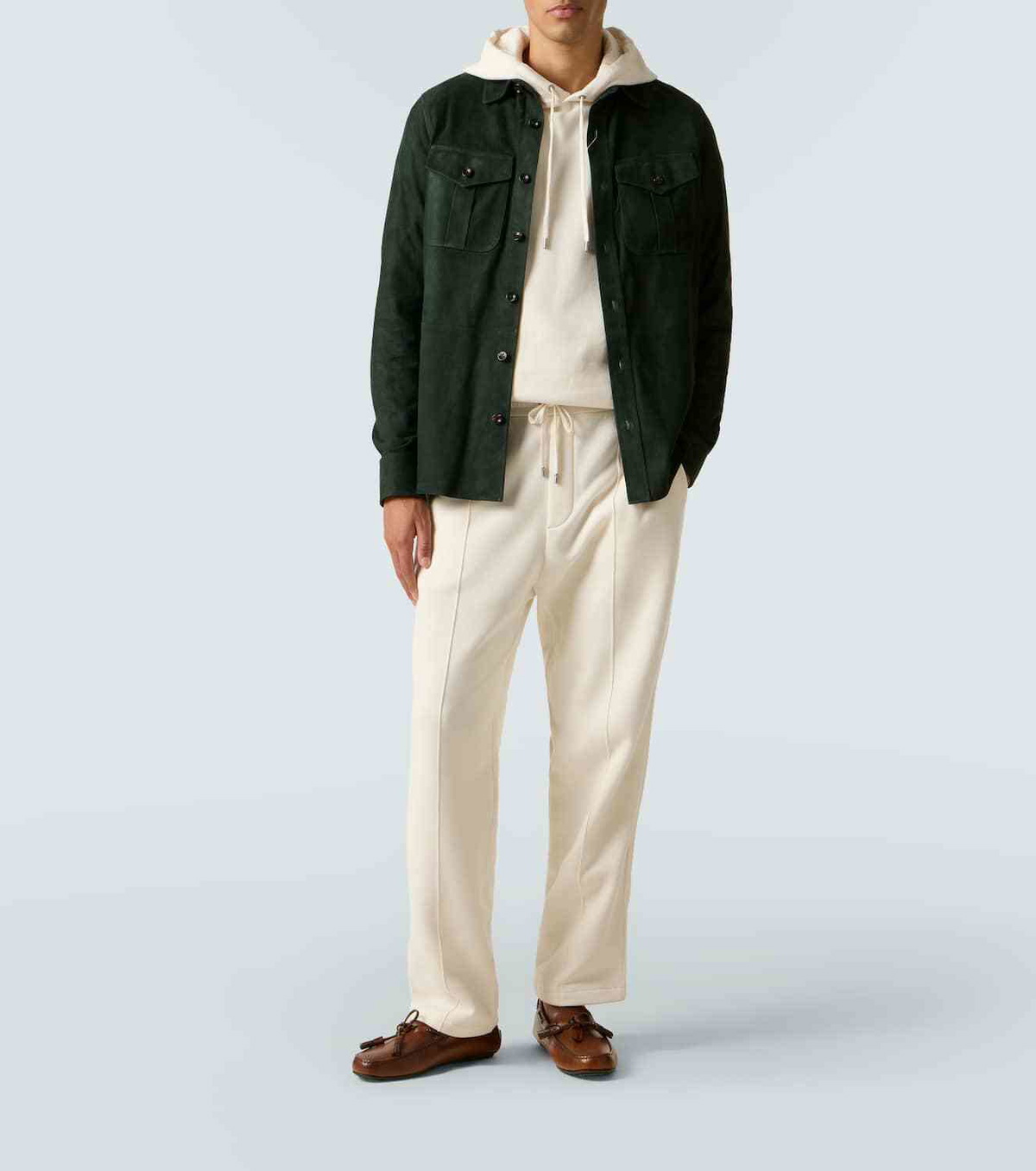Ralph Lauren Purple Label Cotton and cashmere straight pants
