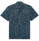 Tod's - Camp-Collar Printed Cotton Shirt - Blue