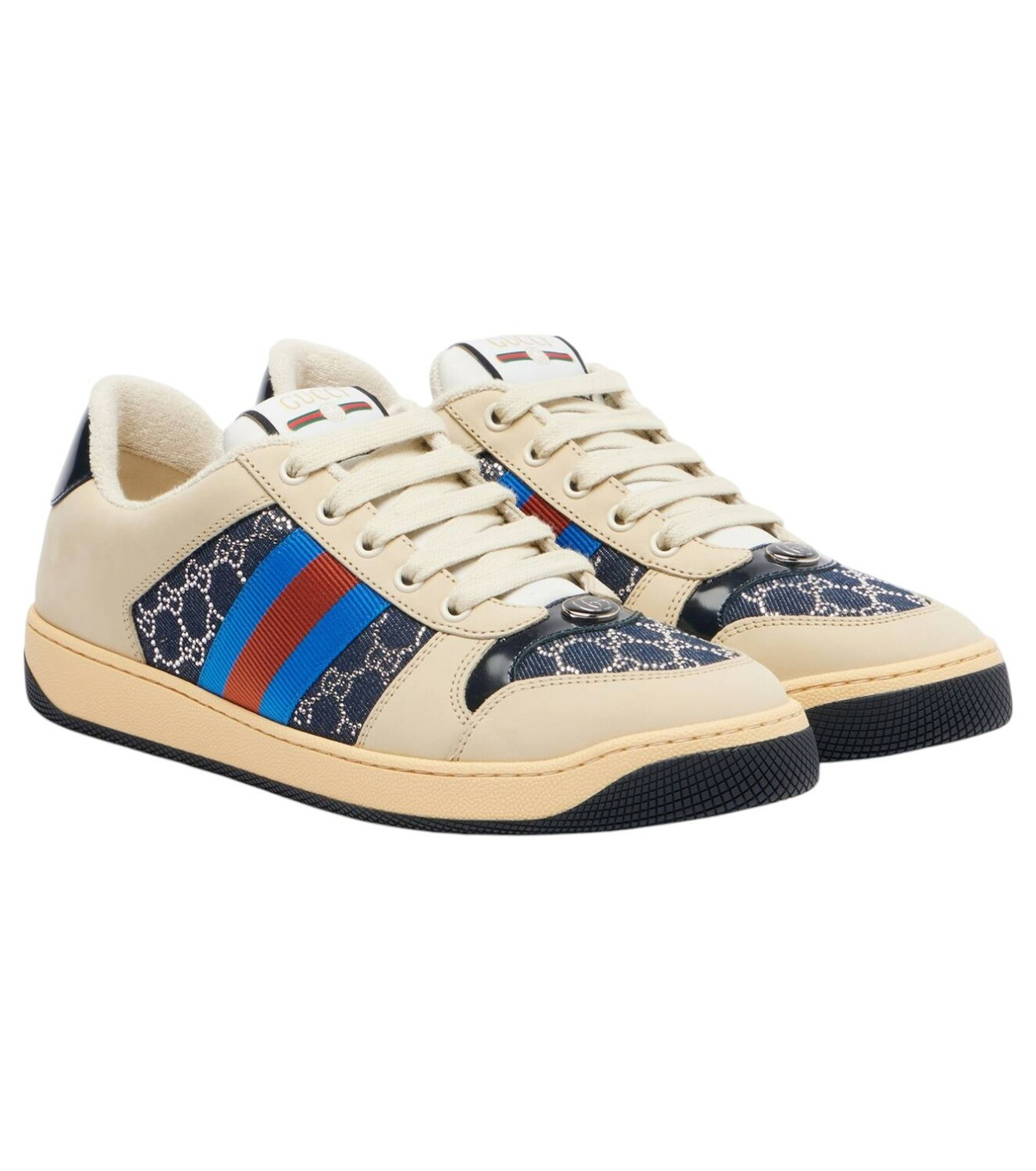 スニーカー Gucci Gucci Re-Web Smooth Leather Sneakers Men's Gucci Re-Web sneaker in white leather | GUCCI® CA