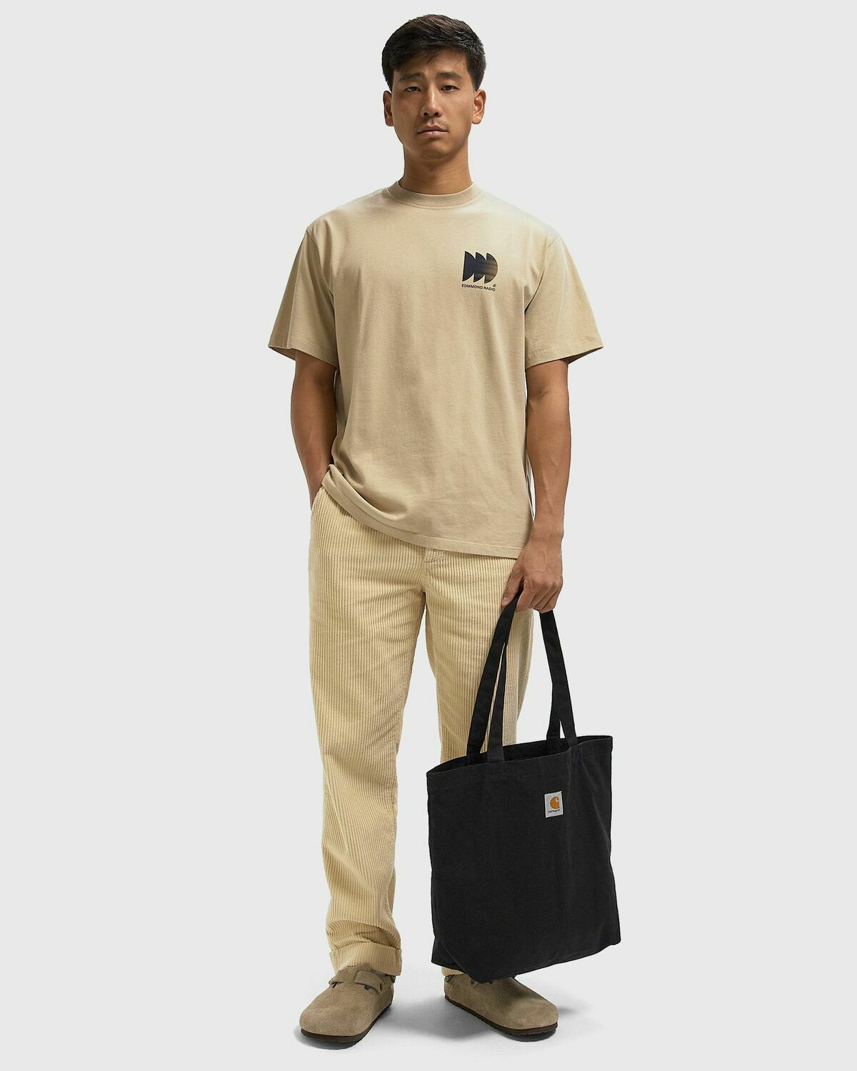 Edmmond Studios EDMMOND RADIO Beige Mens Shortsleefe