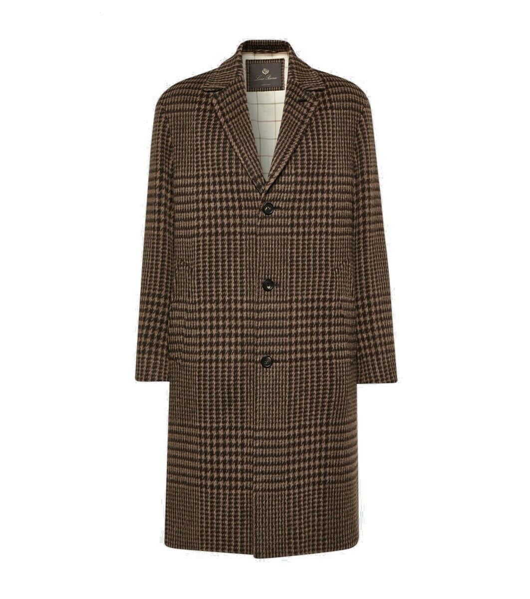 Photo: Loro Piana Gibson check jacquard motif coat