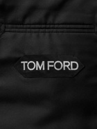 TOM FORD - Cooper Slim-Fit Double-Breasted Velvet-Trimmed Wool and Silk-Blend Tuxedo Jacket - Black