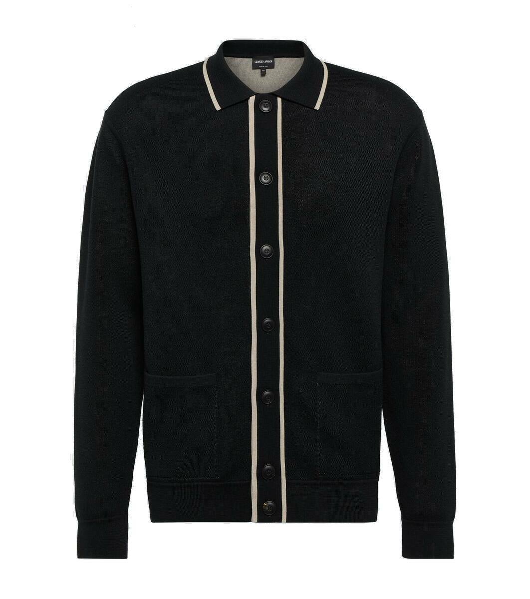 Giorgio Armani Cotton, silk, and cashmere cardigan Giorgio Armani