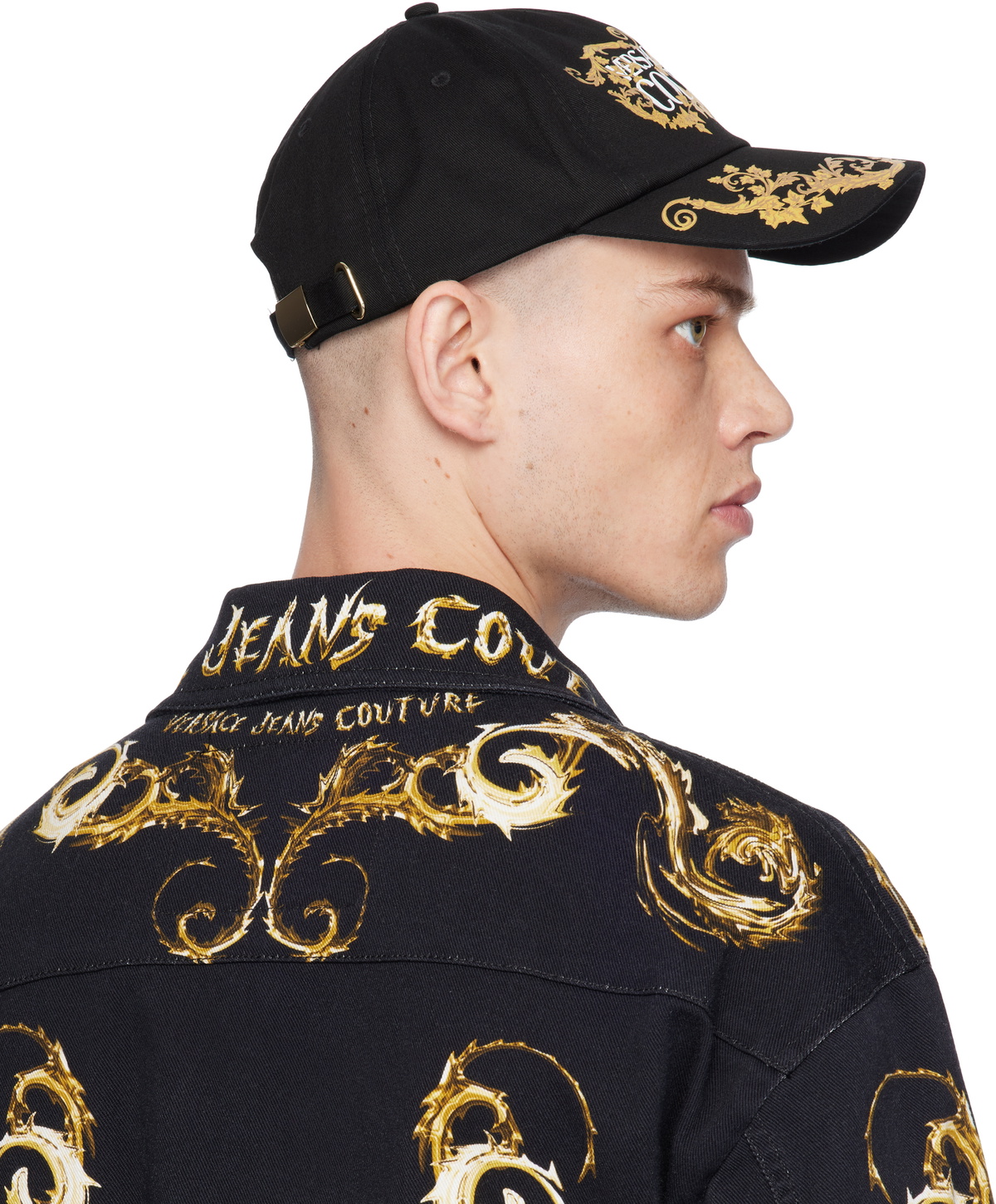 Versace★素敵！Logo Print Black Baseball Cap Logo Baseball Cap Black,Print | VERSACE