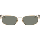 Gucci Gold Square Frame Sunglasses