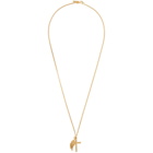Emanuele Bicocchi Gold Wing and Cross Necklace