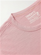 FAHERTY - Sunwashed Organic Cotton-Jersey T-Shirt - Red
