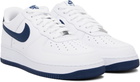 Nike White & Navy Air Force 1 '07 Sneakers