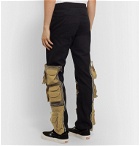 Palm Angels - Panelled Cotton-Twill Cargo Trousers - Black