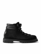 Yuketen - Leather-Trimmed Suede Boots - Black