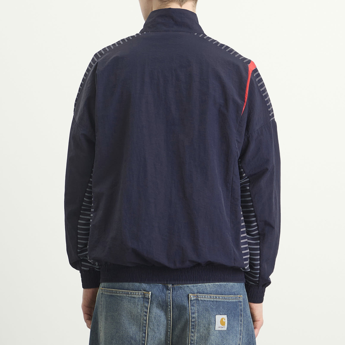 Umbro Men's Relaxed Track Jacket in Baritone Blue/Brilliant White/Goji Berry