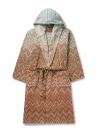 Missoni Home - Stone Ombré Striped Cotton-Terry Hooded Robe - Multi