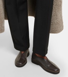 Lemaire Piped leather loafers