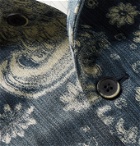 Barena - Murelo Giava Floral-Jacquard Wool-Blend Overshirt - Blue