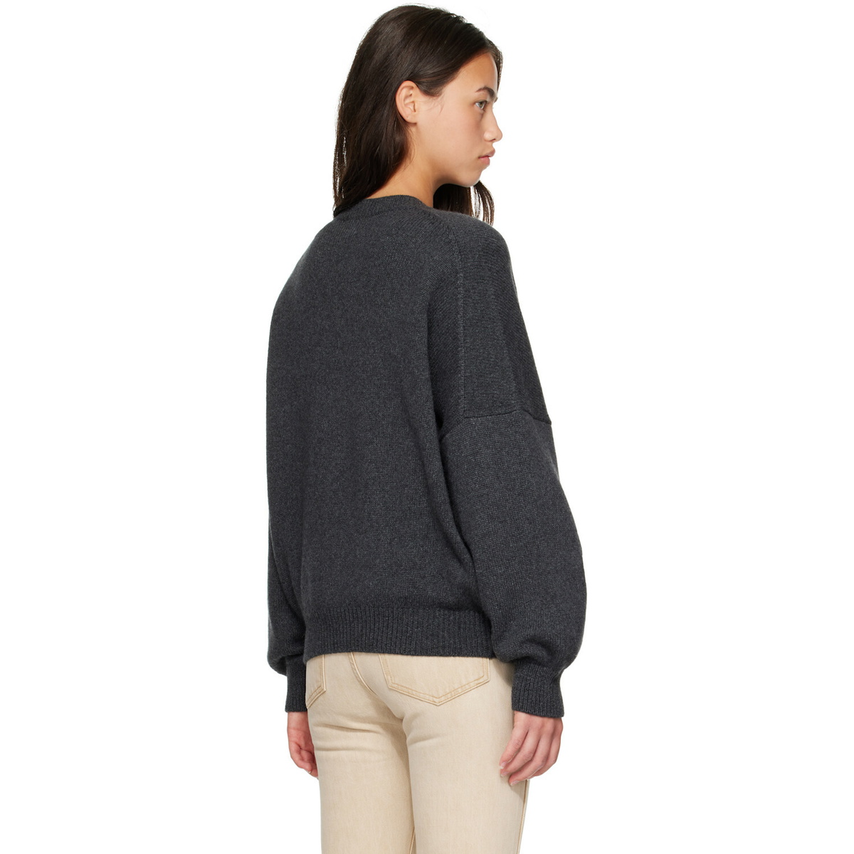 KHAITE Gray Margaux Sweater
