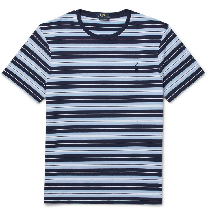 Photo: Polo Ralph Lauren - Striped Cotton-Jersey T-Shirt - Blue
