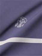 Brunello Cucinelli - Logo-Print Shell Hooded Jacket - Blue