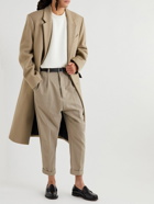AMI PARIS - Tapered Cotton-Twill Trousers - Neutrals