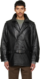 Deadwood Black Patrol Leather Jacket