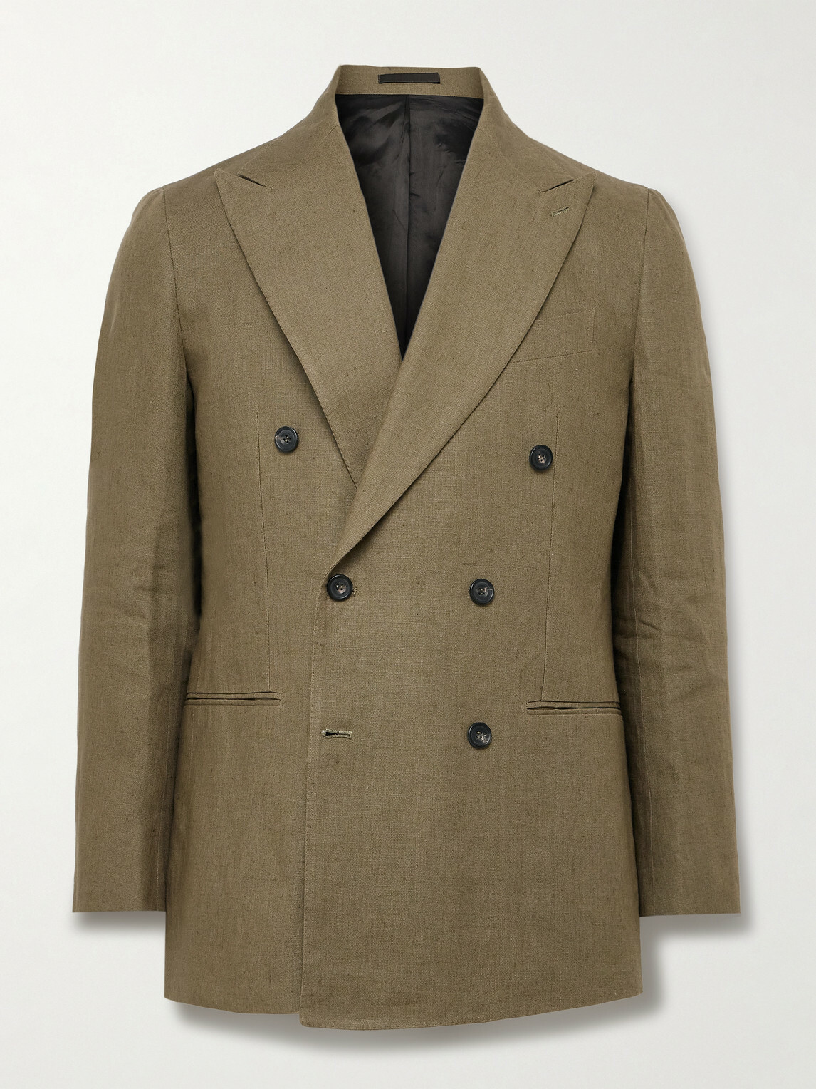J. Mueser - Waverly Double-Breasted Linen Suit Jacket - Neutrals