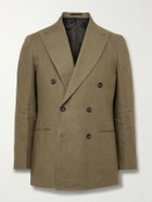 J. Mueser - Waverly Double-Breasted Linen Suit Jacket - Neutrals