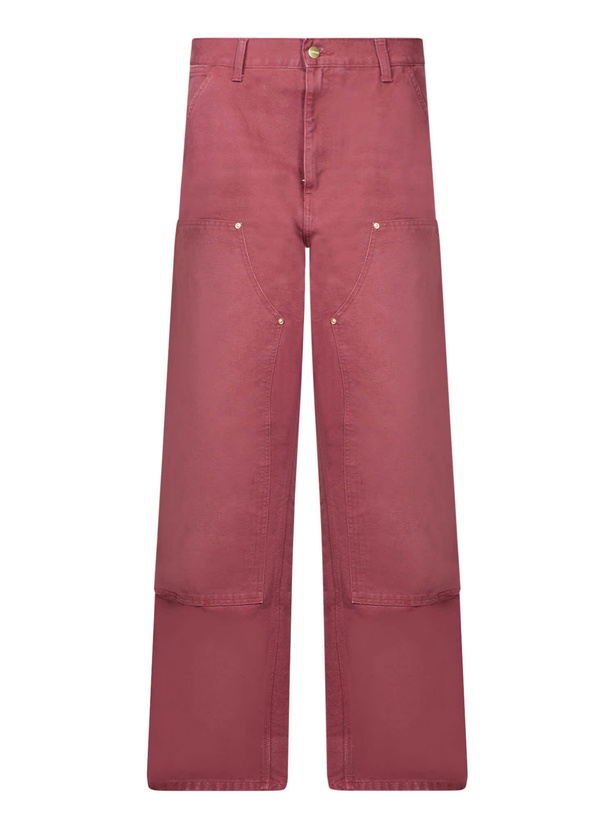 Photo: Carhartt Burgundy Denim Double Knee Pant