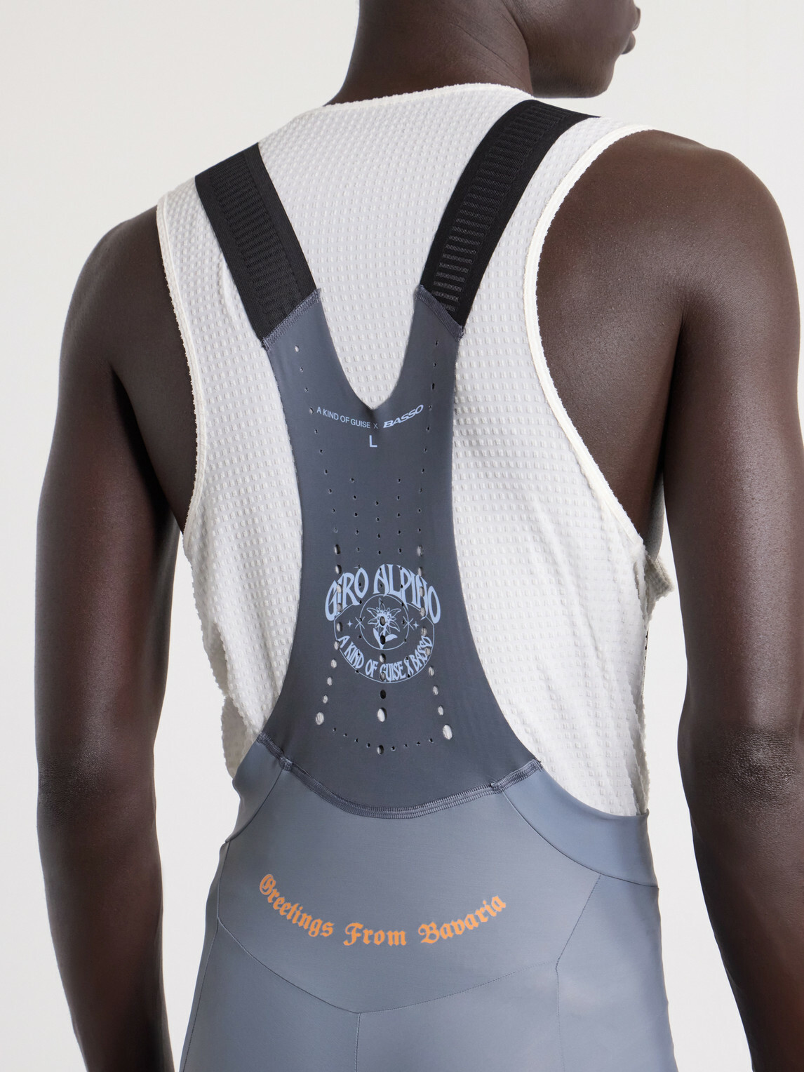 A Kind Of Guise - Basso Giro Alpino Logo-Print Mesh Cycling Bib Shorts - Gray