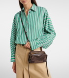 Loewe Amazona 180 Mini suede top-handle bag