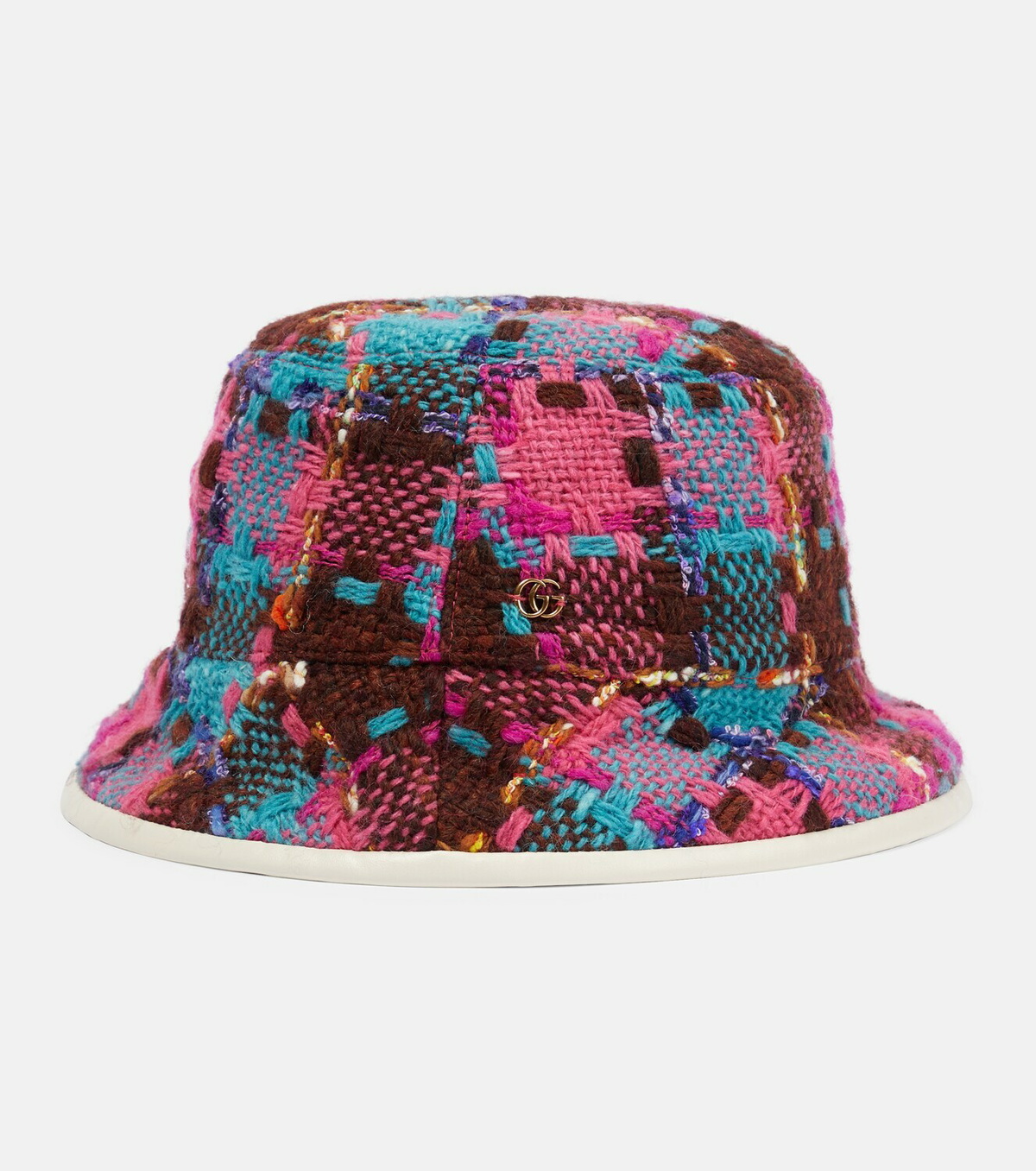 Gucci Multicolor Tweed Cap Gucci Check Double G Hat Cap Multicolor Multiple colors ref  main image 3