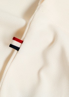 Moncler Grenoble Logo-appliqué Woven Polo Shirt Cream