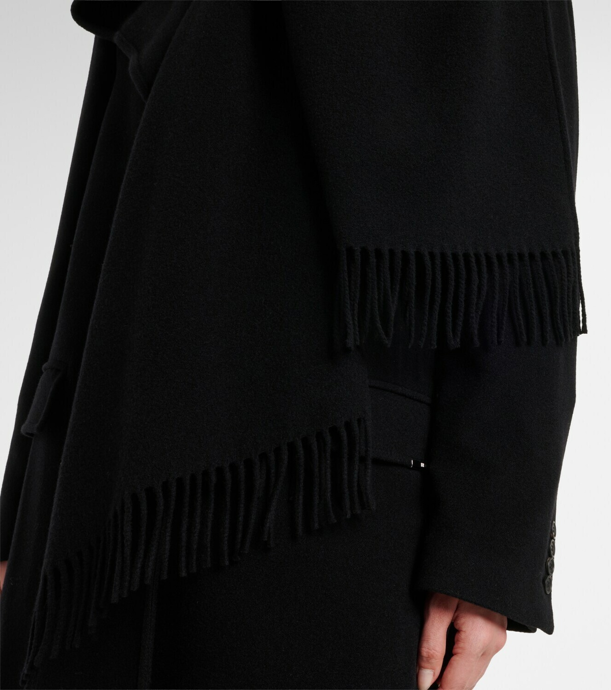 The Attico Scarf-detail wool and cashmere coat