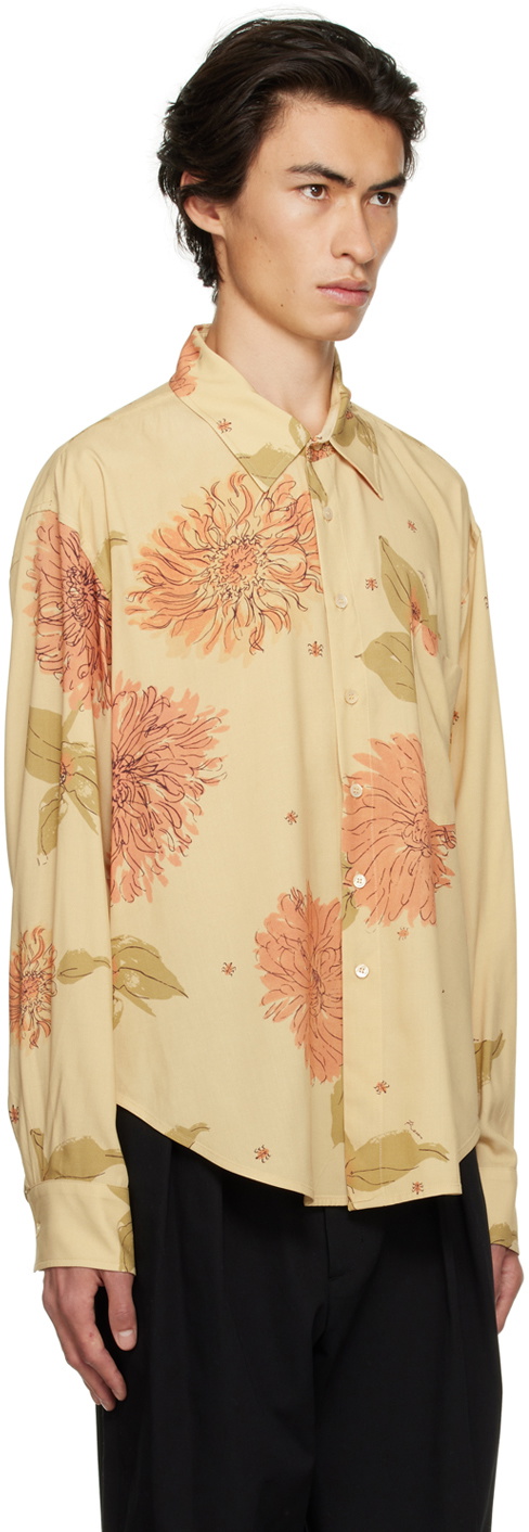 Recto Beige Vintage Flower Shirt Recto