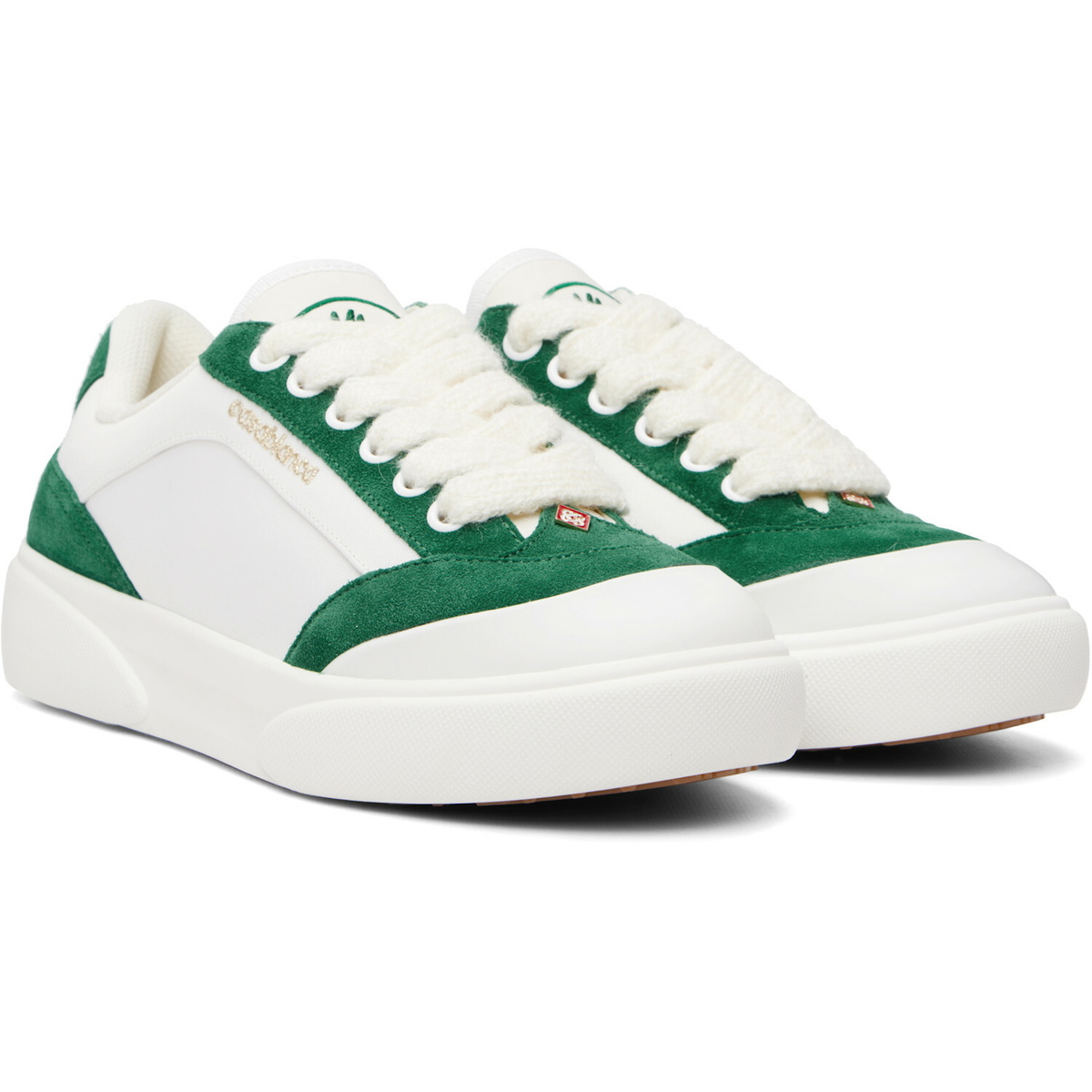 Casablanca White & Green Del Mar Sneakers