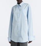 Prada Tie-neck cotton poplin shirt