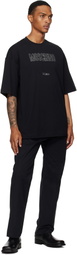 Moschino Black Organic Decorated T-Shirt