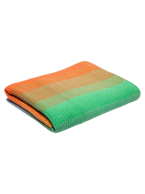 Photo: The Elder Statesman Multicoloured Striped Cashmere Blanket