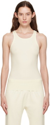 ÉTERNE Off-White High Neck Tank Top
