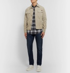 TOM FORD - Mickey Slim-Fit Checked Cotton-Flannel Western Shirt - Gray