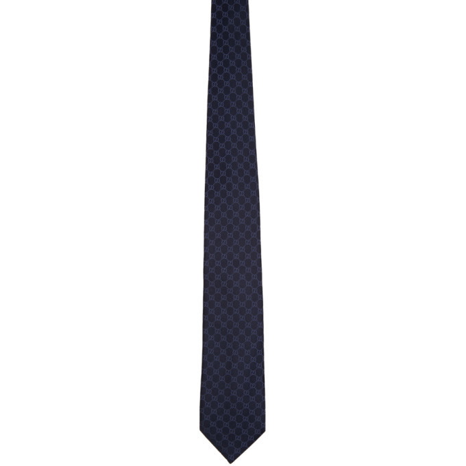 Photo: Gucci Navy Silk GG Tie