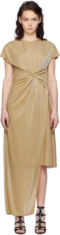 Photo: Lanvin Gold Asymmetrical Lurex Maxi Dress