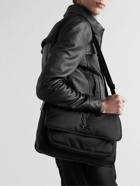 SAINT LAURENT - Niki Leather-Trimmed Nylon Messenger Bag